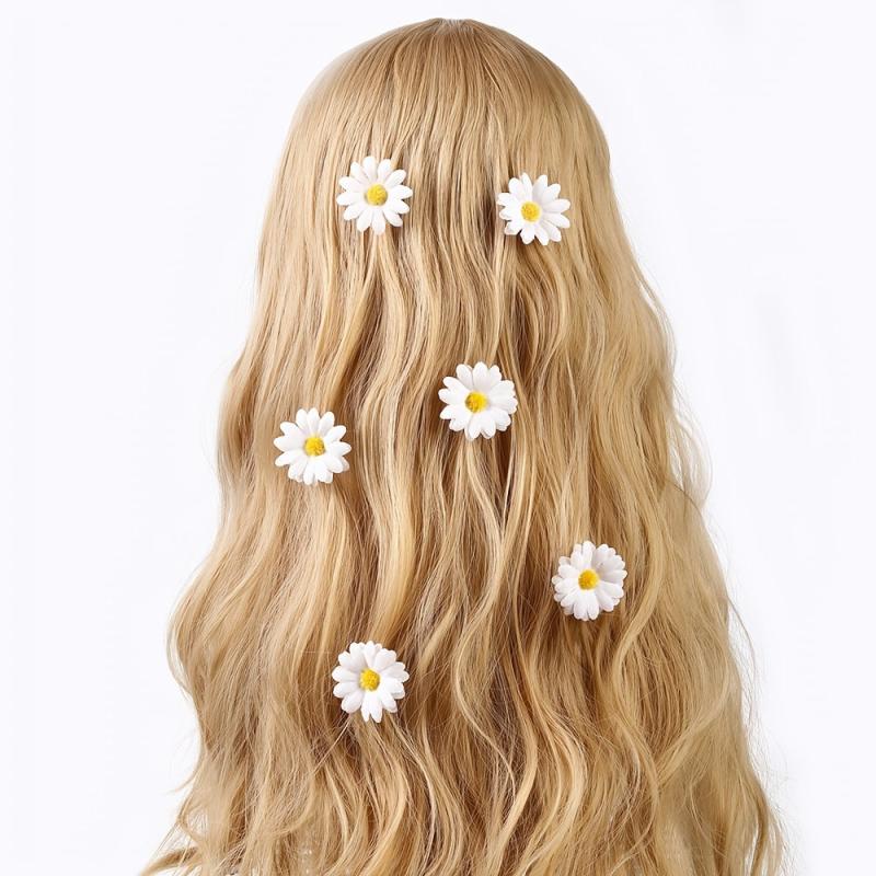 Sunflower Hair Clip Set Non Slip Duck Billed Flower Side Ponytail Accessories