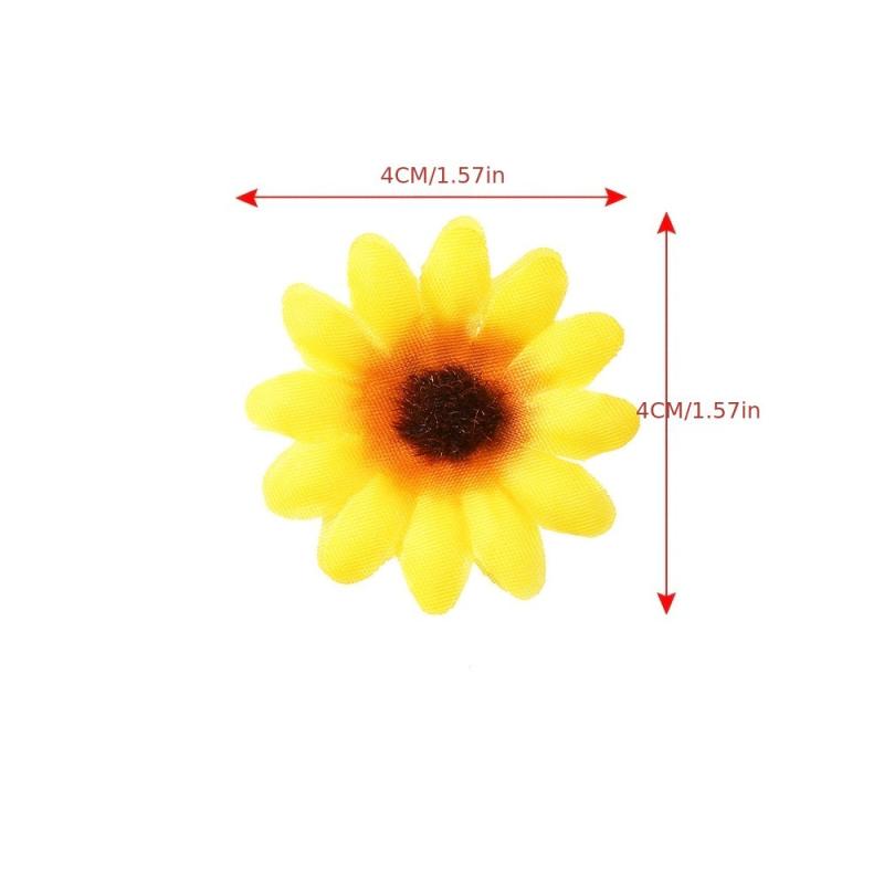Sunflower Hair Clip Set Non Slip Duck Billed Flower Side Ponytail Accessories