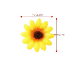 Sunflower Hair Clip Set Non Slip Duck Billed Flower Side Ponytail Accessories