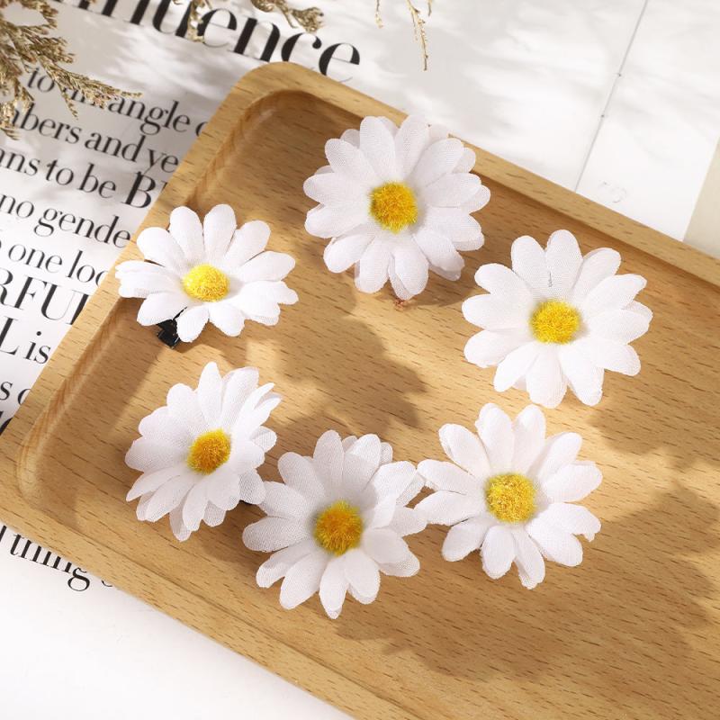 Sunflower Hair Clip Set Non Slip Duck Billed Flower Side Ponytail Accessories