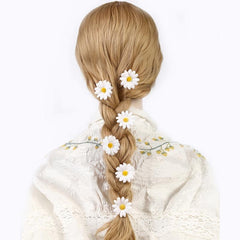 Sunflower Hair Clip Set Non Slip Duck Billed Flower Side Ponytail Accessories