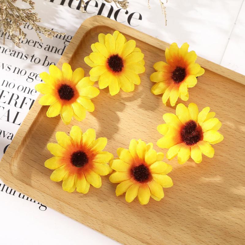 Sunflower Hair Clip Set Non Slip Duck Billed Flower Side Ponytail Accessories