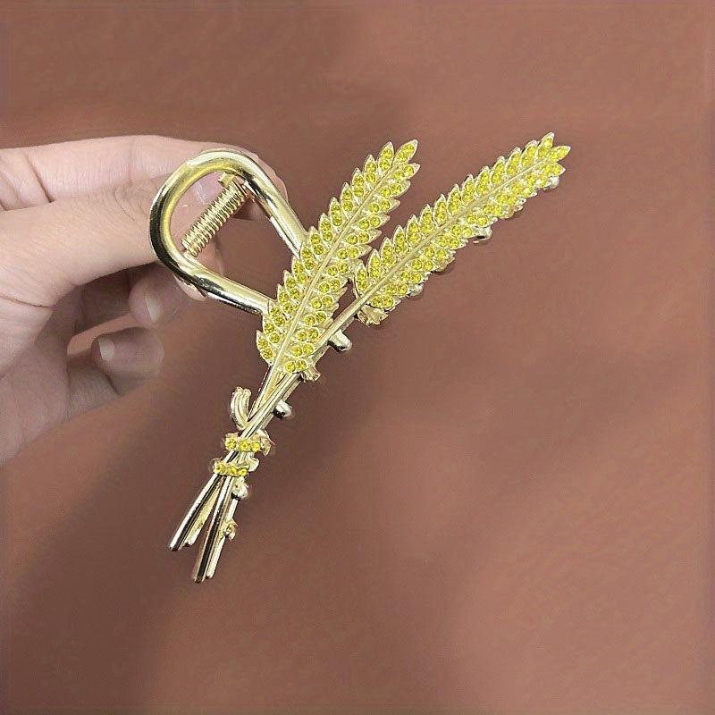 Wheat Shape Hair Clip Headwear Female Back Head Hair Clip Shark Claw Headwear
