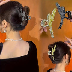 Wheat Shape Hair Clip Headwear Female Back Head Hair Clip Shark Claw Headwear