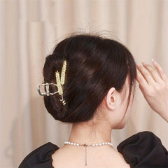 Wheat Shape Hair Clip Headwear Female Back Head Hair Clip Shark Claw Headwear