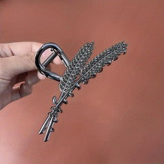 Wheat Shape Hair Clip Headwear Female Back Head Hair Clip Shark Claw Headwear