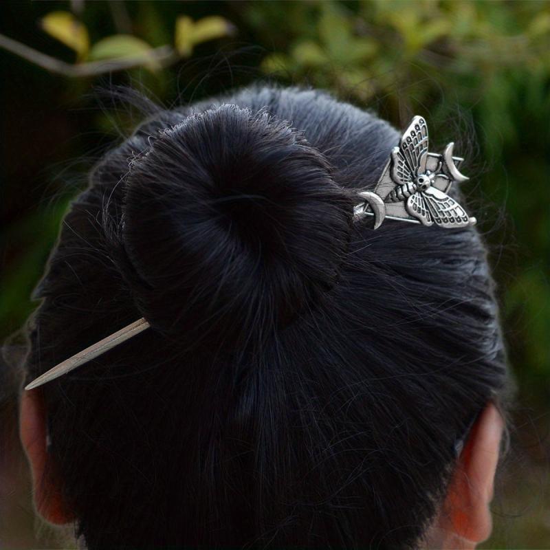 Death's Head Moth Hair Stick Metal Hairpin Halloween Hairpin