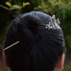 Death's Head Moth Hair Stick Metal Hairpin Halloween Hairpin