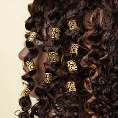 10pcs Dreadlocks Metal Rings Hair Cuffs Punk Braiding Decorations