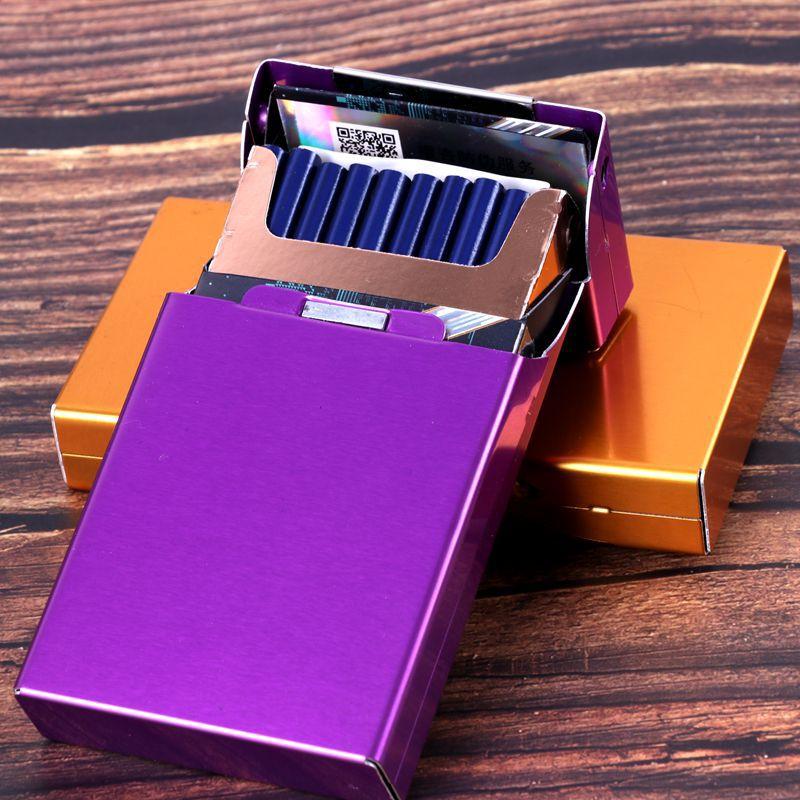 Automatic Flip Aluminum Alloy Cigarette Box Metal Cigarette Case