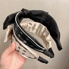 Rhinestone Headband Wide Brim Bow Hair Band Retro Letter Head
