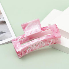 Resin Rectangle Hair Claw Clip Non Slip Strong Hold Grip Hair Jaw Clip