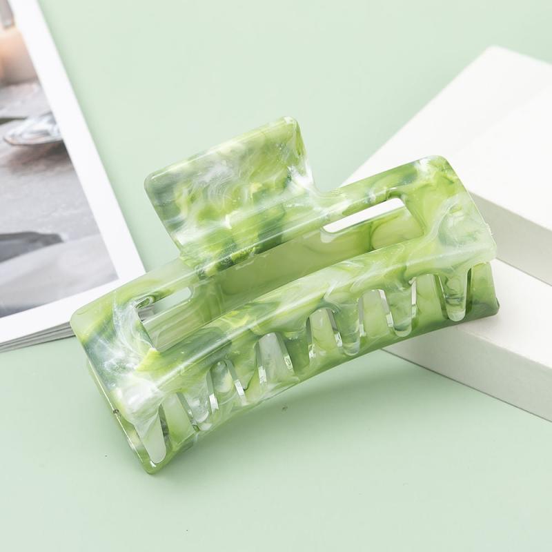 Resin Rectangle Hair Claw Clip Non Slip Strong Hold Grip Hair Jaw Clip