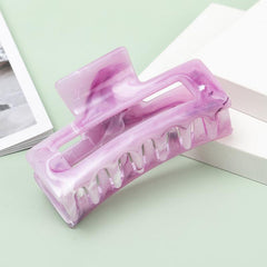 Resin Rectangle Hair Claw Clip Non Slip Strong Hold Grip Hair Jaw Clip