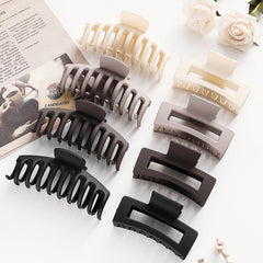 2PCS Hair Clips Set Non slip Hair Claw Clips Banana Rectangle Hair Clips