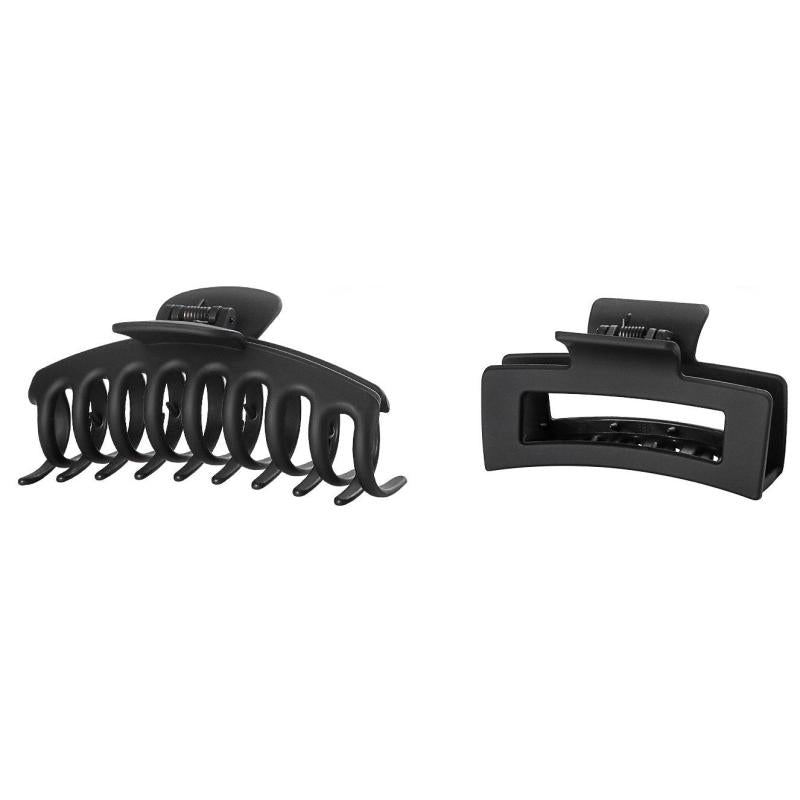 2PCS Hair Clips Set Non slip Hair Claw Clips Banana Rectangle Hair Clips
