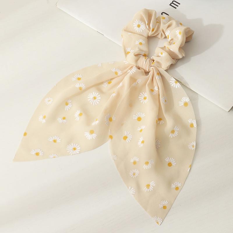 Long Hair Rope Women Hair Ring Small Silk Scarf Hair Accessories