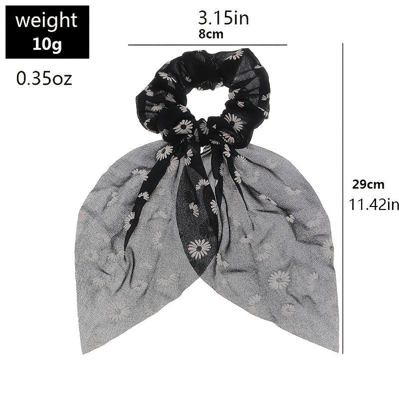 Long Hair Rope Women Hair Ring Small Silk Scarf Hair Accessories