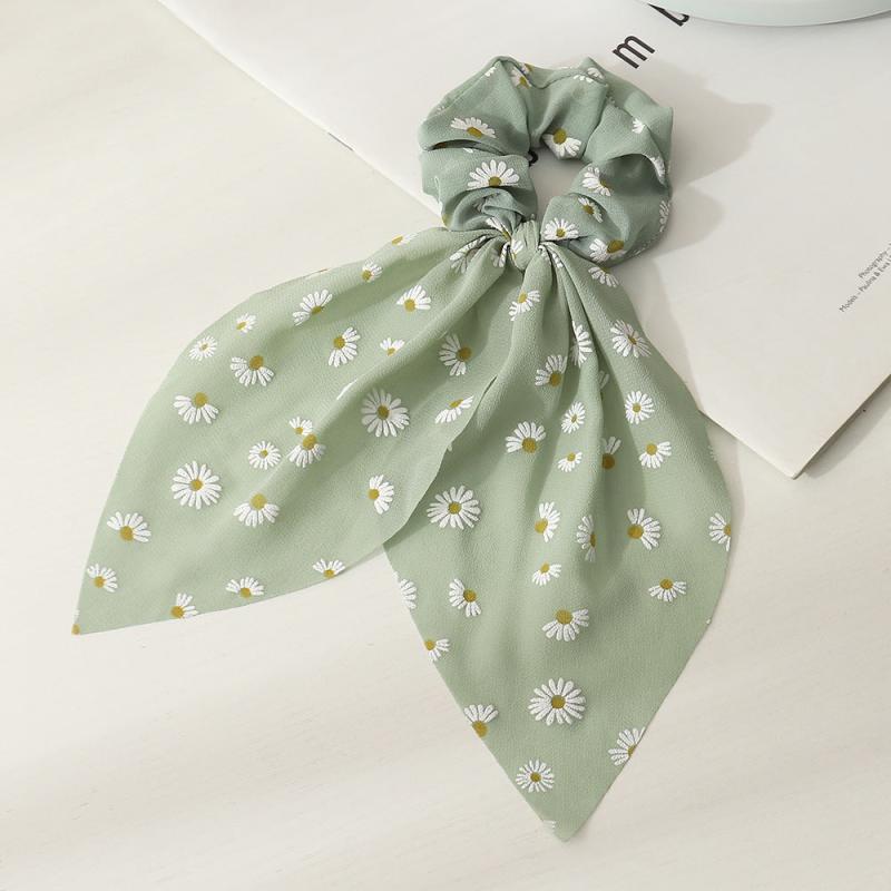 Long Hair Rope Women Hair Ring Small Silk Scarf Hair Accessories