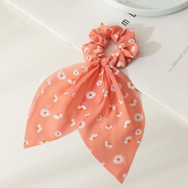 Long Hair Rope Women Hair Ring Small Silk Scarf Hair Accessories