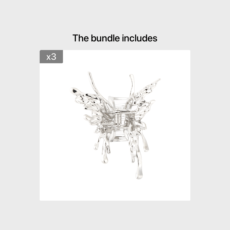 Biochemical Butterfly Grab Clip Liquid Metal Hairpin