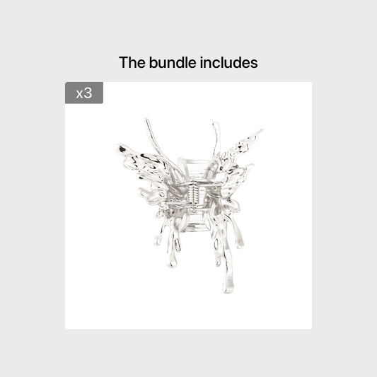 Biochemical Butterfly Grab Clip Liquid Metal Hairpin