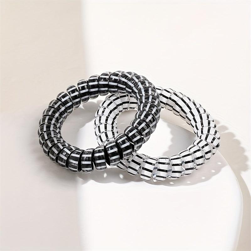 10pcs Spiral Hair Tie Scrunchies and Elastic Bands Ponytail Holder
