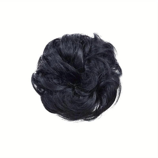 Messy Hair Bun Scrunchies Extension Curly Chignon for Women 100 Human Hair
