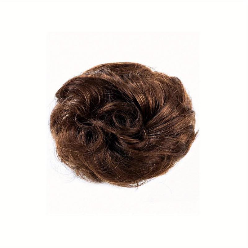 Messy Hair Bun Scrunchies Extension Curly Chignon for Women 100 Human Hair