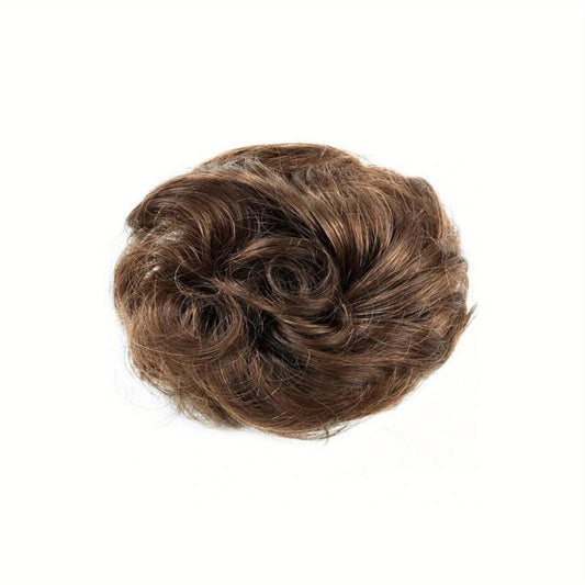 Messy Hair Bun Scrunchies Extension Curly Chignon for Women 100 Human Hair