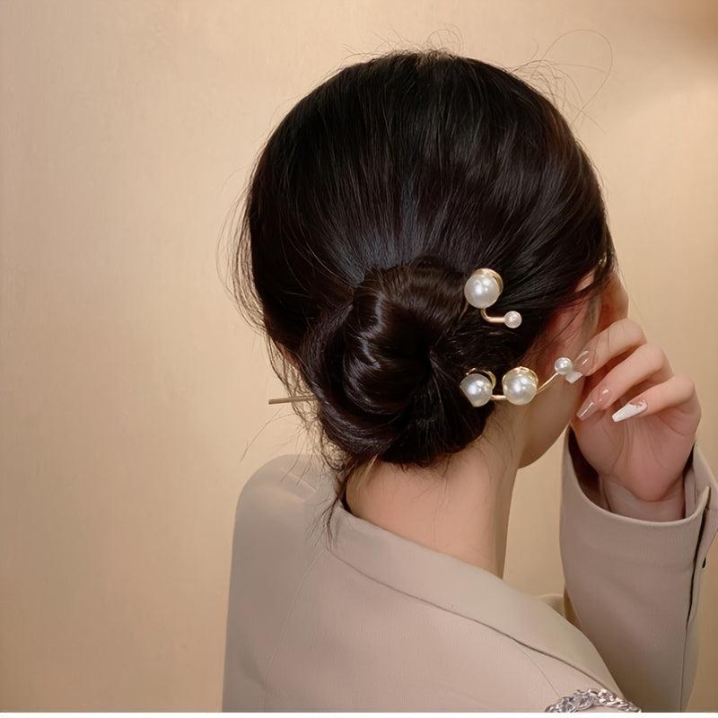 Pearl Hair Stick Hair Chopsticks Pearl Bun Hair Pin Bridal Wedding Hair Jewelry