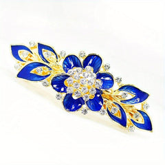 Large Rhinestone Flower Hair Clip, Side Clip Hair Accessory for Women
