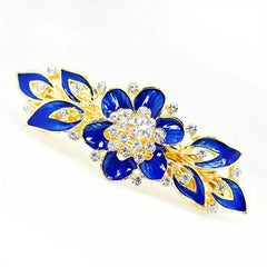Large Rhinestone Flower Hair Clip, Side Clip Hair Accessory for Women
