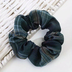 Plaid Hair Tie Large Scrunchie Ponytail Hair Rope Accessories