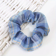 Plaid Hair Tie Large Scrunchie Ponytail Hair Rope Accessories