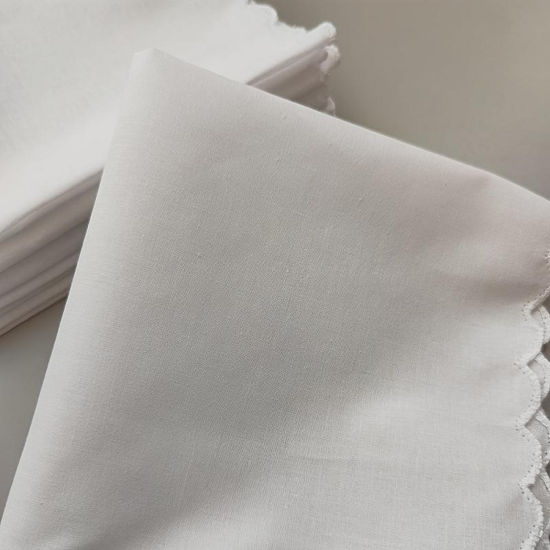 6pcs Crescent Shape Handkerchiefs for Wedding and DIY Supplies