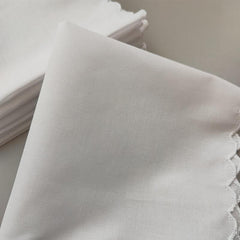 6pcs Crescent Shape Handkerchiefs for Wedding and DIY Supplies