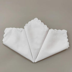 6pcs Crescent Shape Handkerchiefs for Wedding and DIY Supplies