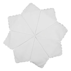 6pcs Crescent Shape Handkerchiefs for Wedding and DIY Supplies