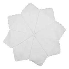 6pcs Crescent Shape Handkerchiefs for Wedding and DIY Supplies