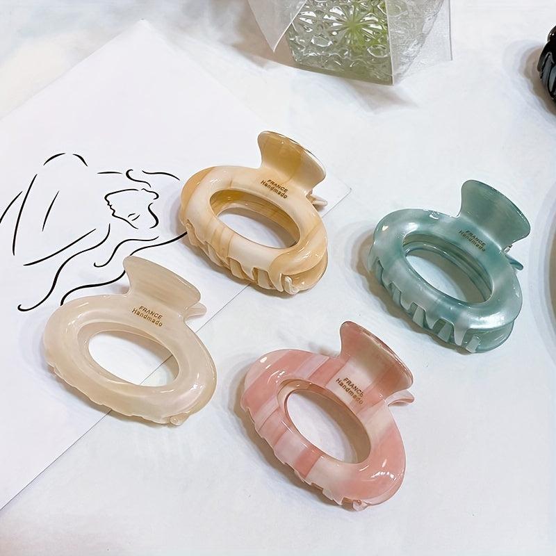 Acetate Hair Claw Ellipse Ponytail Holder Hair Clip