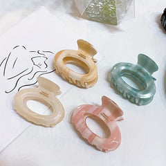 Acetate Hair Claw Ellipse Ponytail Holder Hair Clip