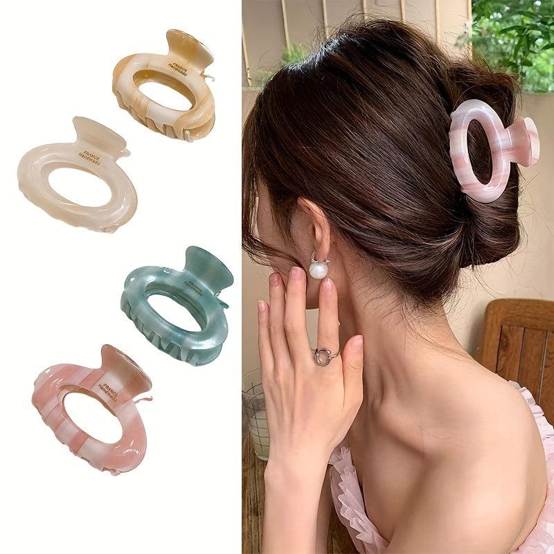 Acetate Hair Claw Ellipse Ponytail Holder Hair Clip