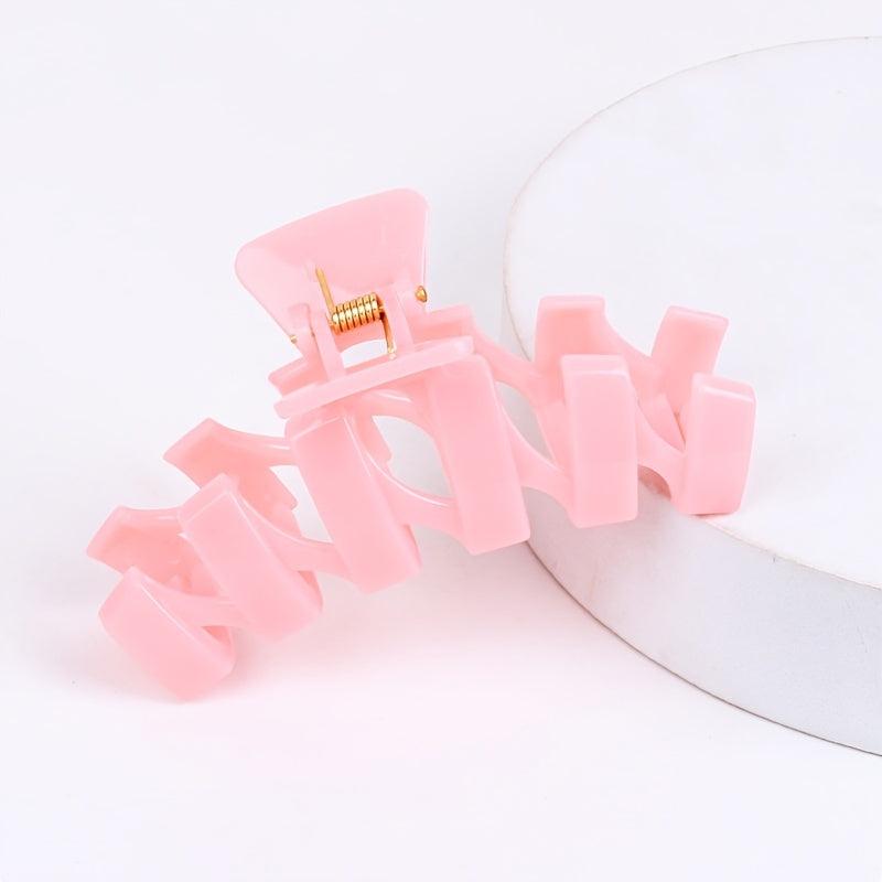 Oversize Pink Hair Claw Clip Non Slip Strong Hold Grip Hair Jaw Clip