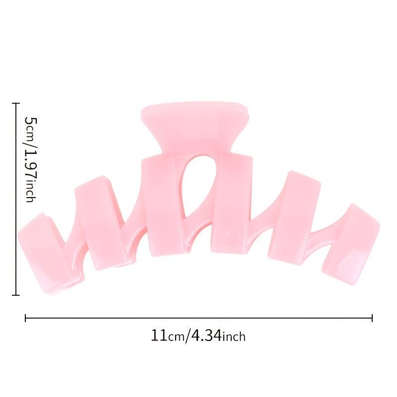 Oversize Pink Hair Claw Clip Non Slip Strong Hold Grip Hair Jaw Clip