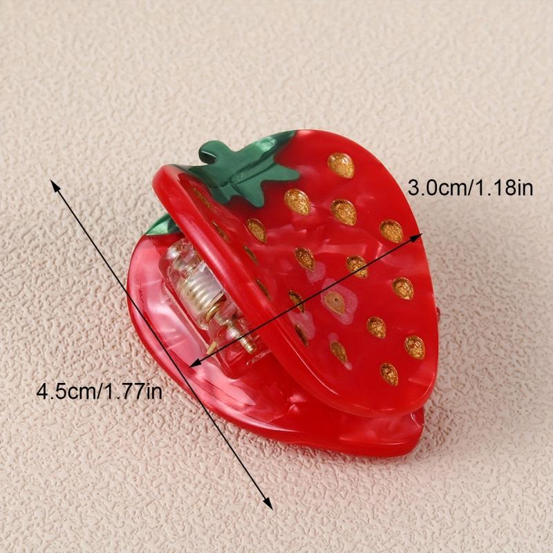 Acetate Strawberry Shape Hair Claw for Women
