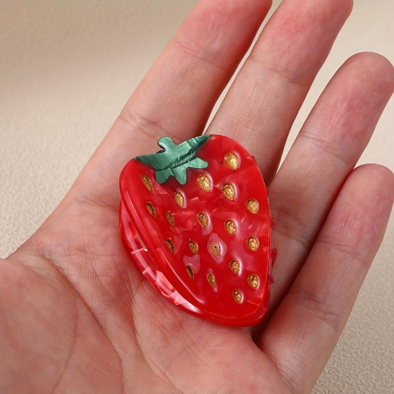Acetate Strawberry Shape Hair Claw for Women