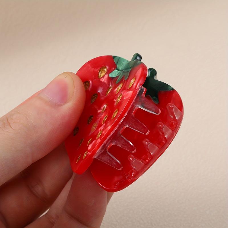 Acetate Strawberry Shape Hair Claw for Women