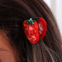 Acetate Strawberry Shape Hair Claw for Women