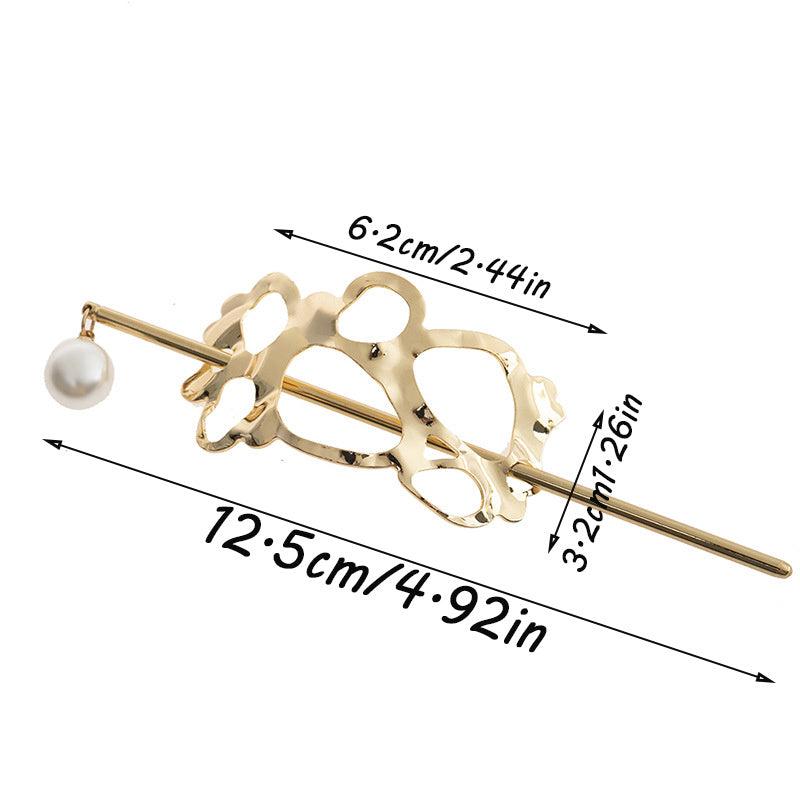Pearl Hair Stick Metal Hairpin